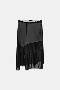 SEQUIN ASYMMETRIC TULLE SKIRT