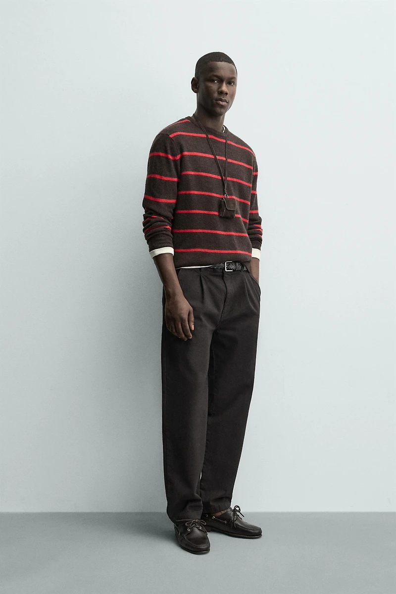 STRIPED WOOL BLEND JUMPER