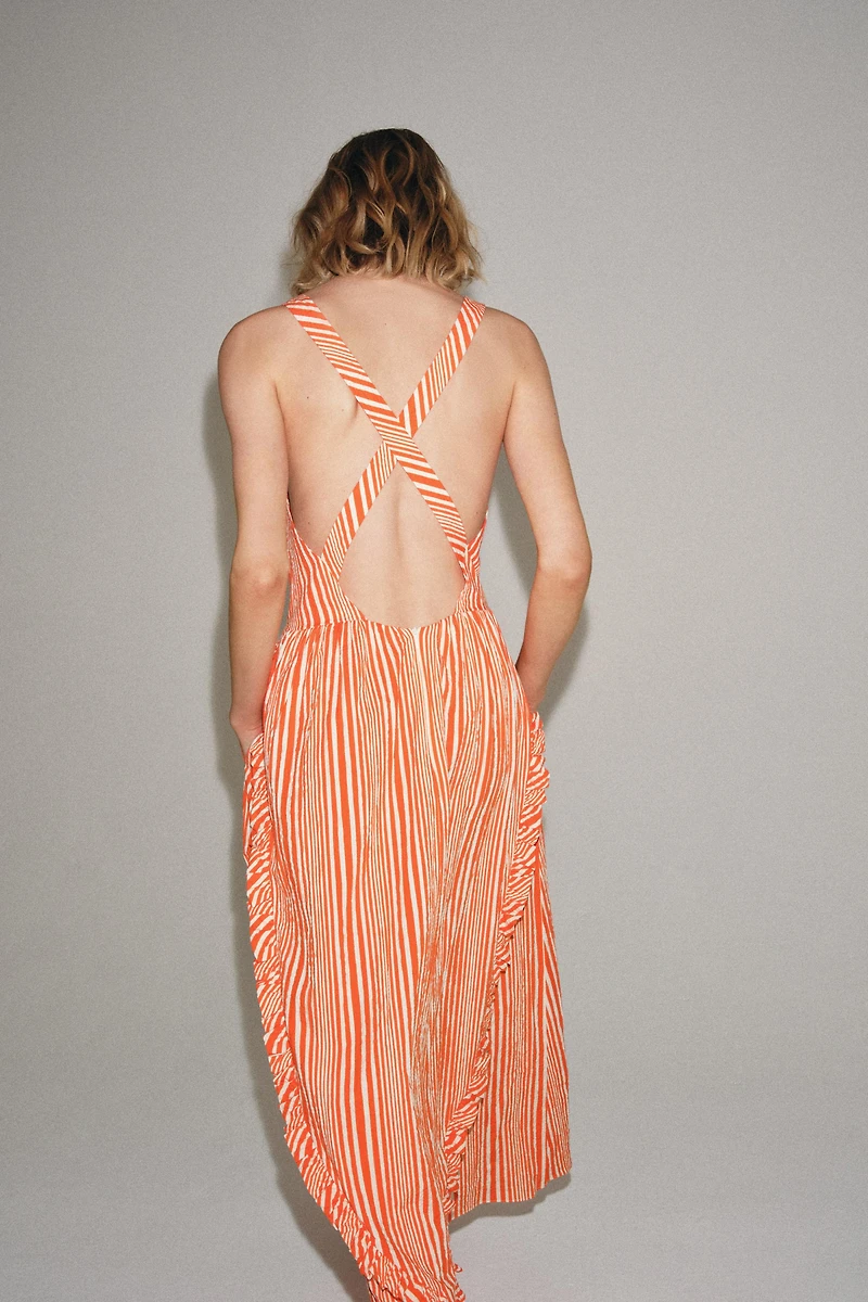 ZW COLLECTION STRIPED MIDI DRESS