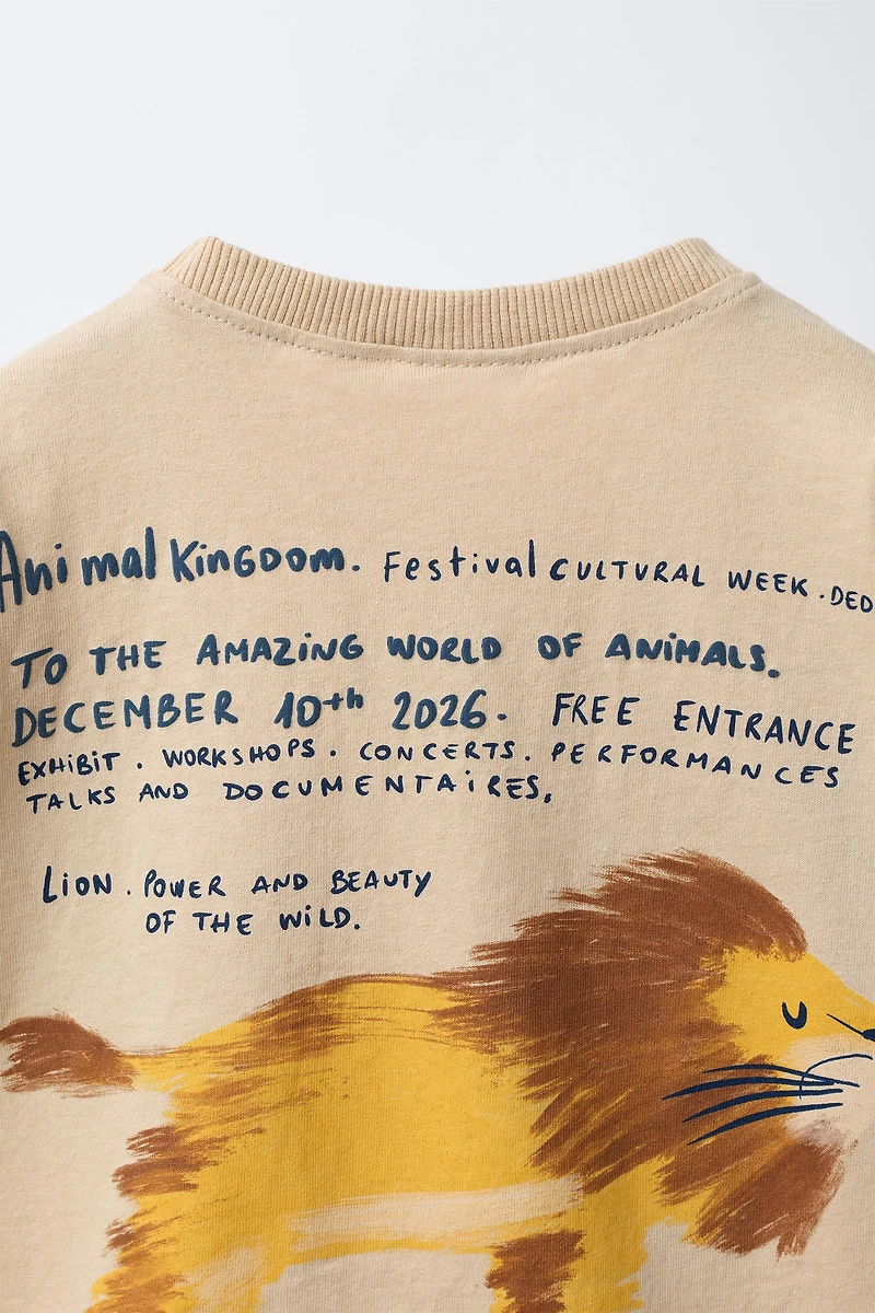 T-SHIRT IMPRIMÉ LION
