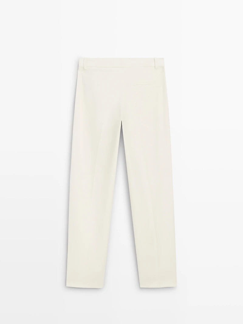 Straight-leg flowing trousers