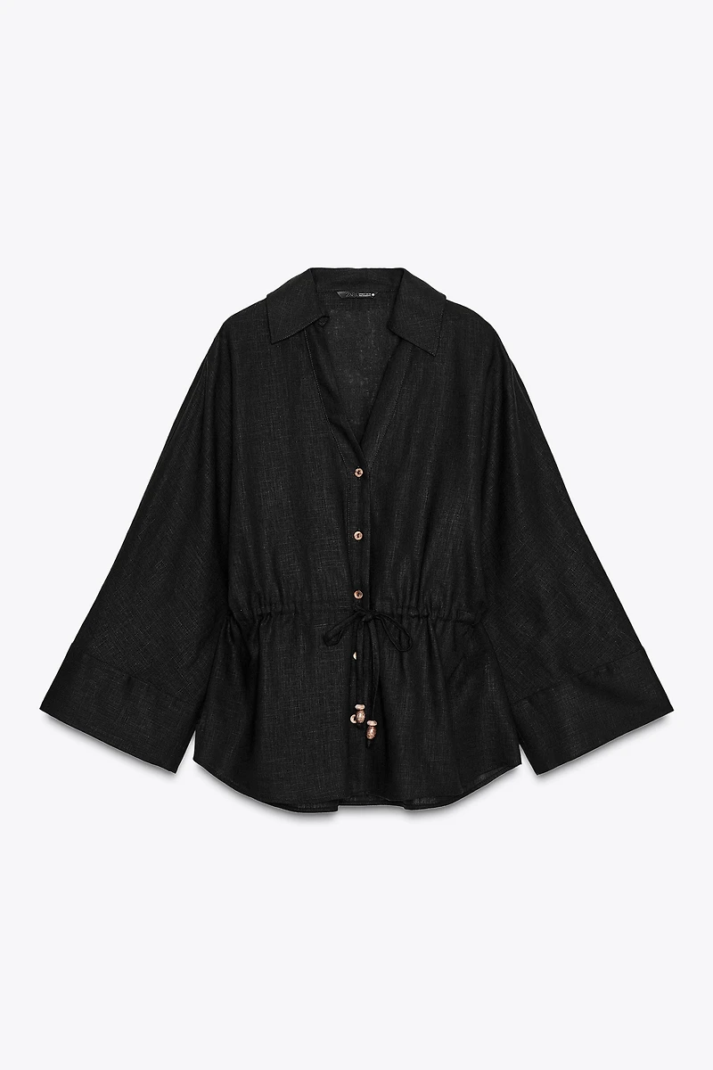 LINEN SAFARI SHIRT