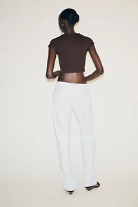 COTTON MODAL CROP T-SHIRT