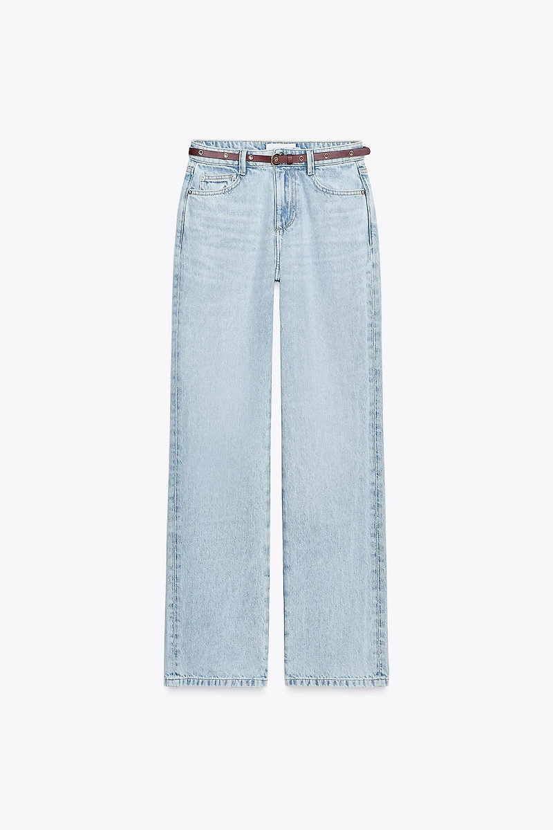 Z1975 HIGH-WAISTED REGULAR FIT JEANS WITH BELT