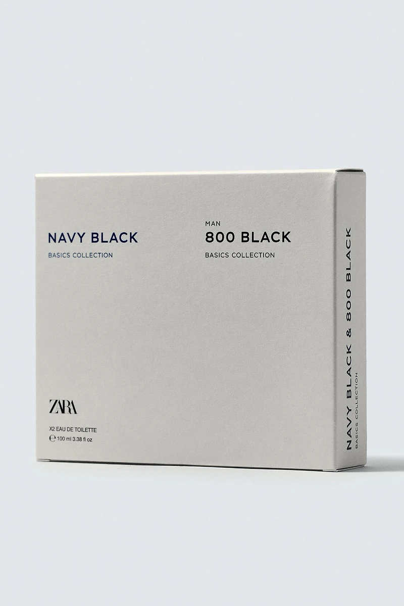 NAVY BLACK + ZARA MAN 800 BLACK EDT 2X100 ML (3.4 FL. OZ)