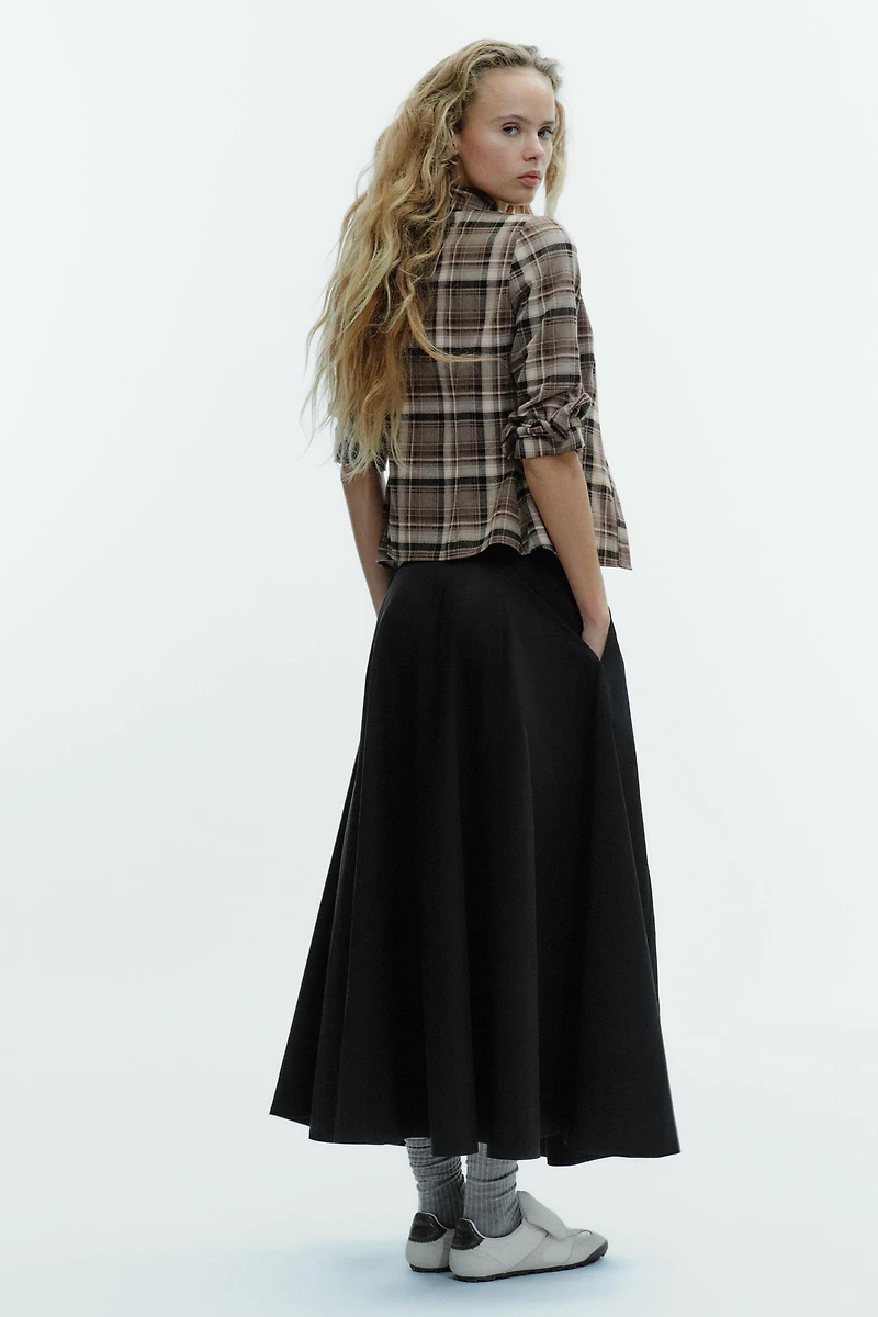 PLEATED MIDI SKIRT