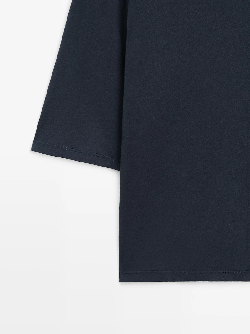 Oversize cotton short sleeve T-shirt