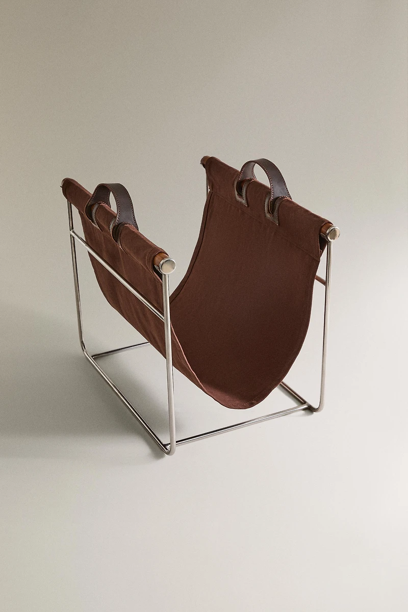 PORTE-REVUES COTON ET CUIR