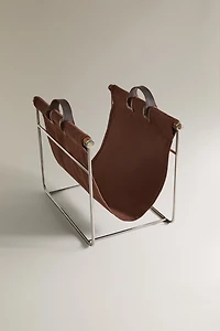 PORTE-REVUES COTON ET CUIR
