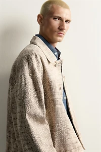 RELAXED FIT ANIMAL PRINT JACKET