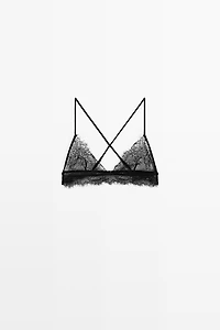 Bralette dentelle détail bas ondulé