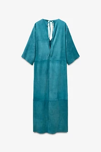 LIMITED EDITION SUEDE KAFTAN DRESS