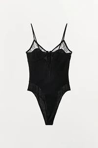 BODY POINTELLE AVEC DENTELLE