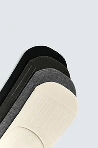 PACK OF 4 RIBBED INVISIBLE SOCKS