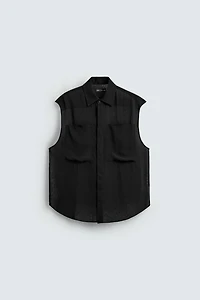 SEMI-SHEER POCKET SHIRT