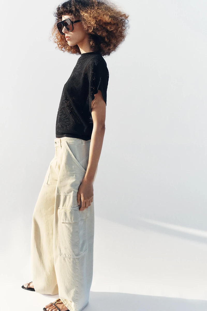 POINTELLE KNIT TOP