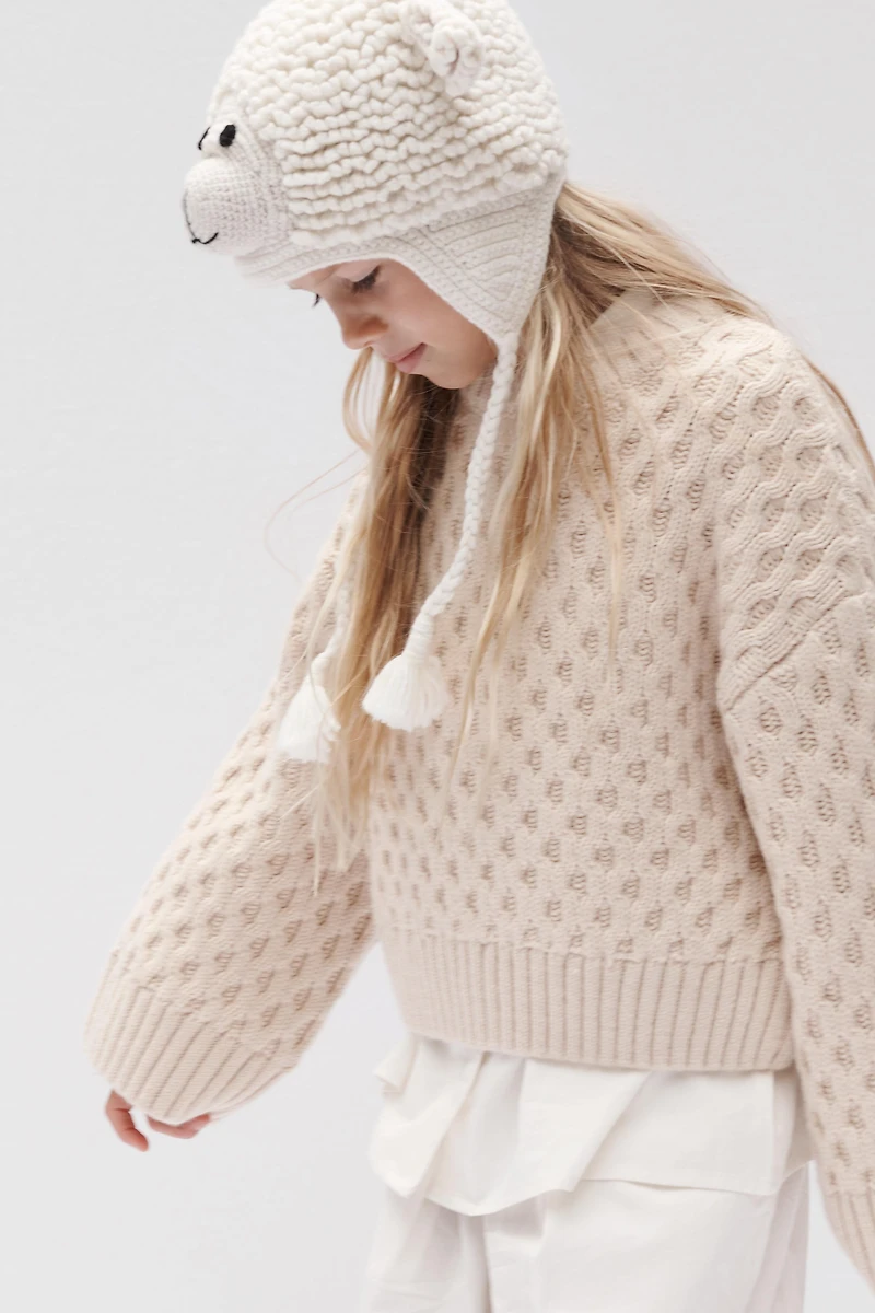 LIMITED EDITION WOOL CABLE KNIT JUMPER