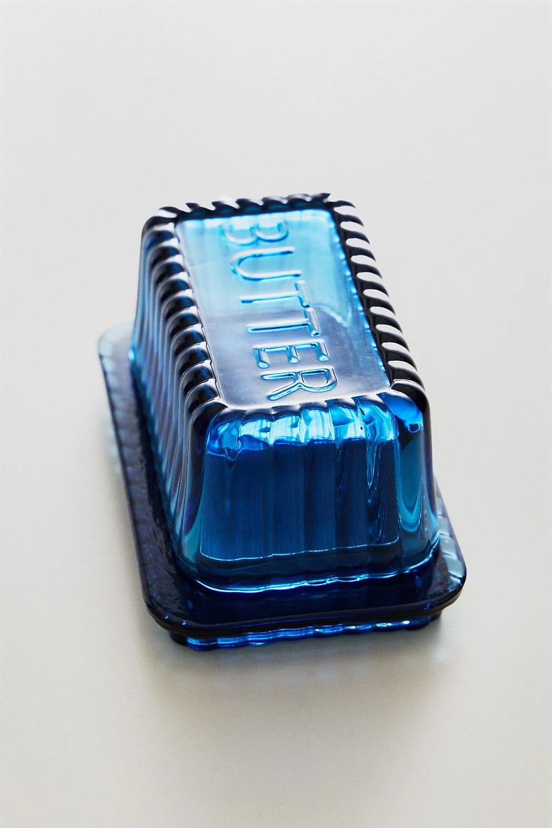 GLASS BUTTER DISH