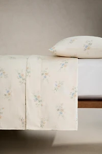 SATEEN DUVET COVER WITH FLORAL BOUQUETS