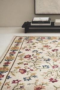 FLORAL PRINT WOOL RUG
