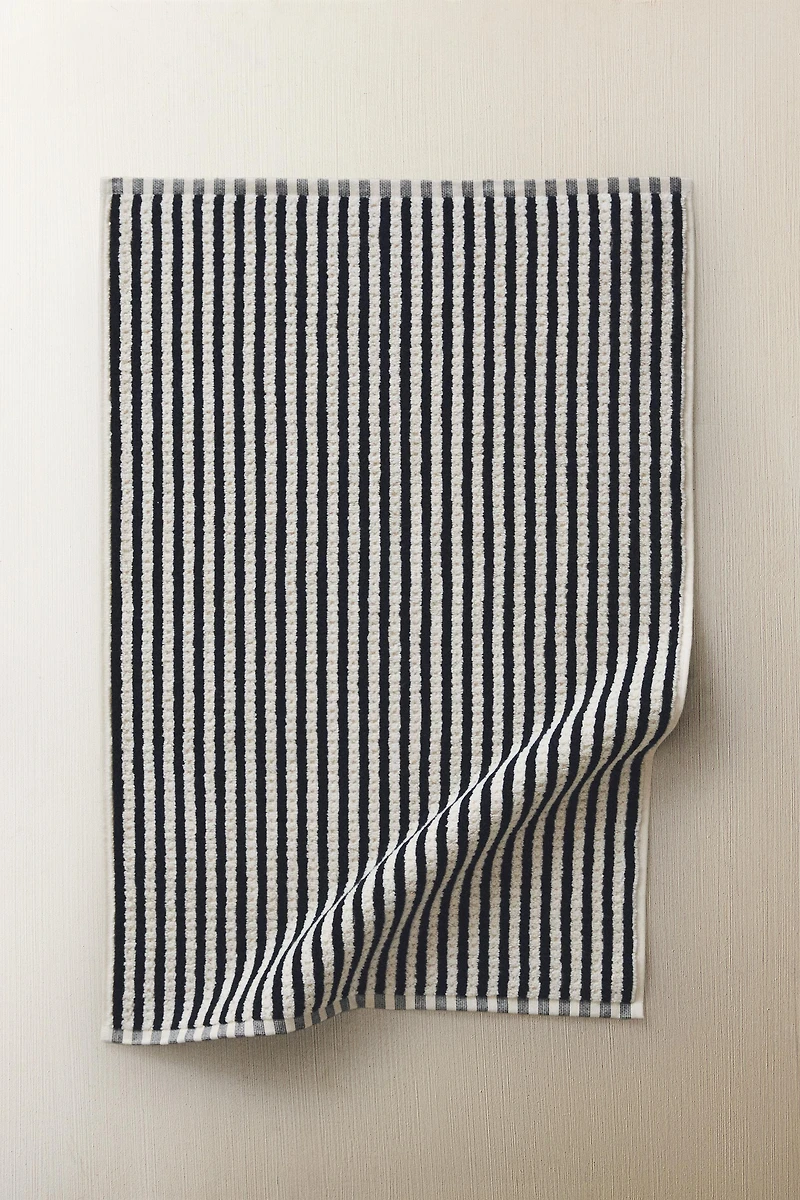 TWO-TONE STRIPED BATH MAT