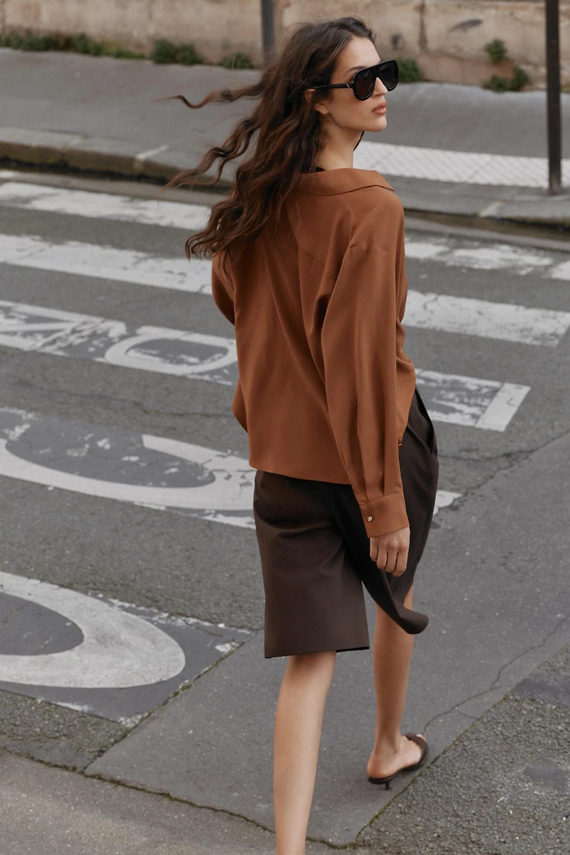 BALLOON HEM SHIRT