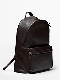 Sac à dos fermeture Éclair cuir nappa