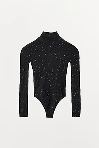 SEAMLESS SPARKLY LACE BODYSUIT