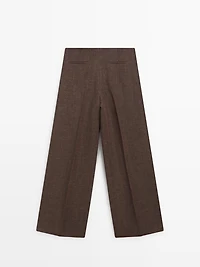 Pantalon de tailleur en lin fluide