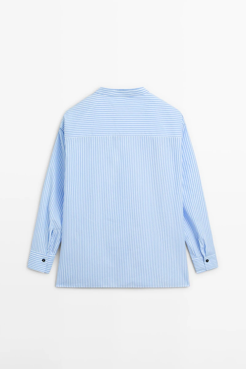 Chemise à rayures 100 % coton