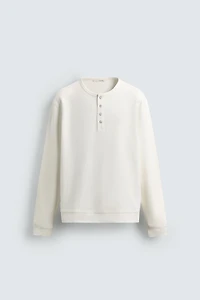 RIBBED BUTTON-FRONT TOP