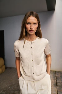 SHORT SLEEVE CARDIGAN