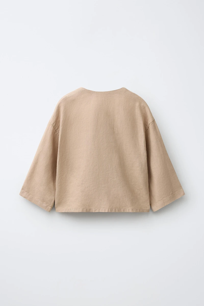 100% LINEN OVERSHIRT
