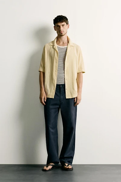REGULAR FIT STRIPED JACQUARD SHIRT