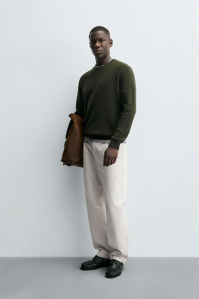 REGULAR FIT WOOL BLEND SWEATER