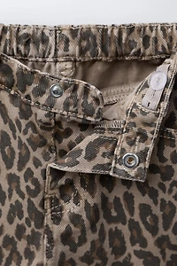 ANIMAL PRINT TWILL PANTS
