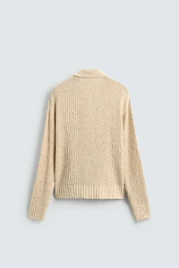 TEXTURED KNIT CARDIGAN