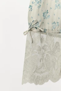 LACE FLORAL PRINT BLOOMER PANTS
