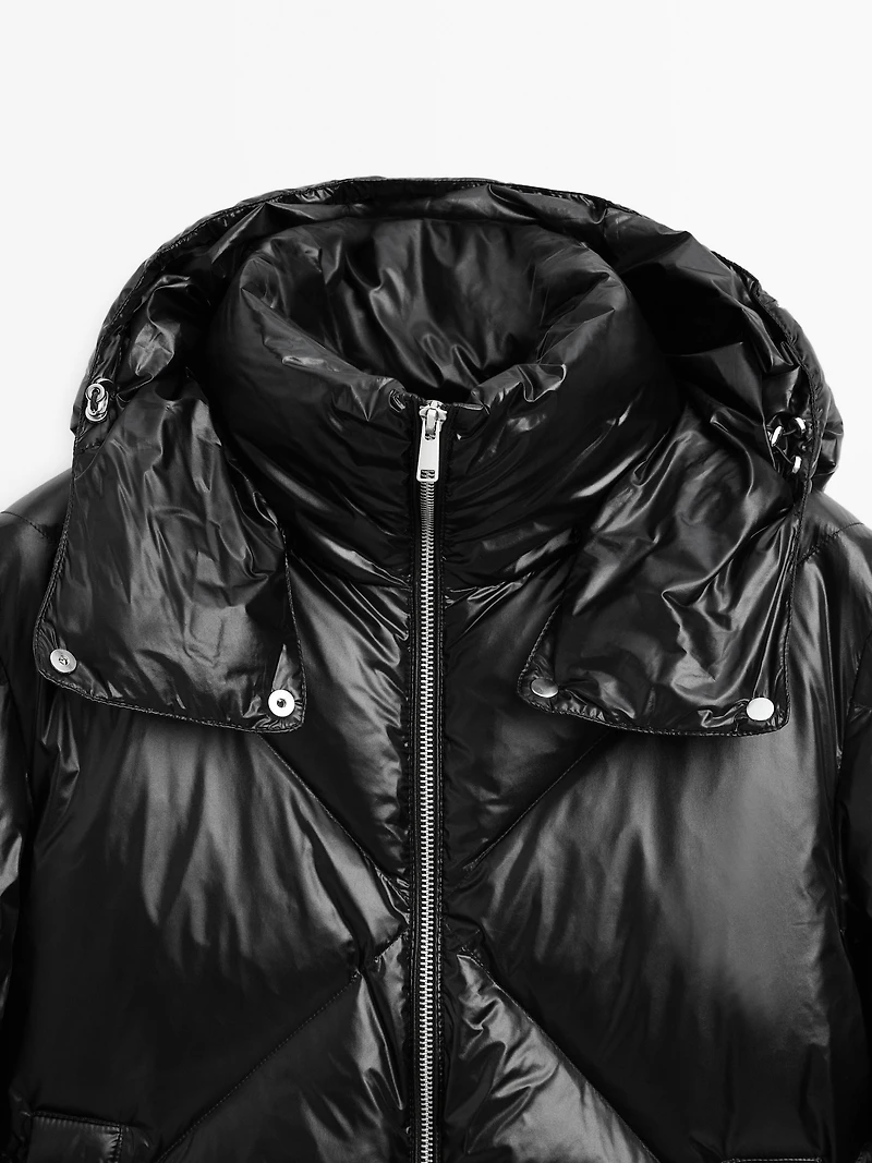 Water-repellent down puffer jacket