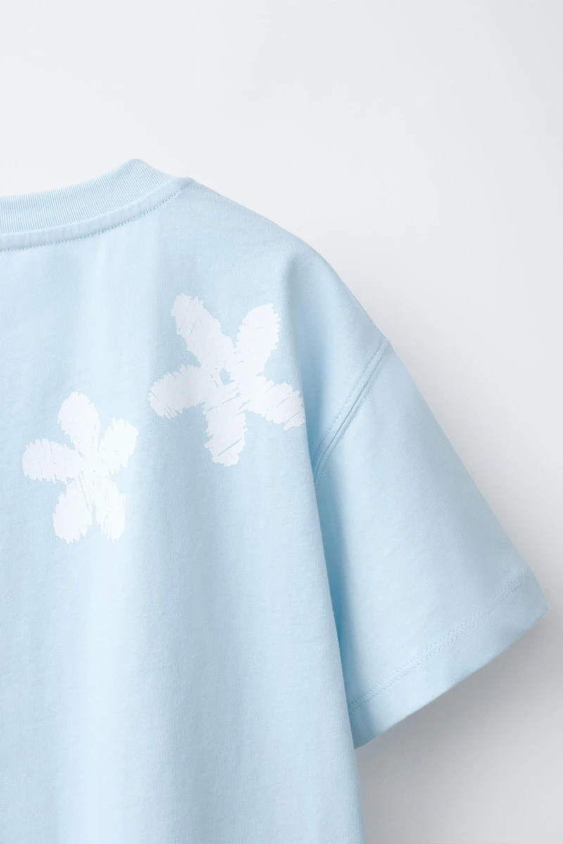 CROCHET FLORAL T-SHIRT
