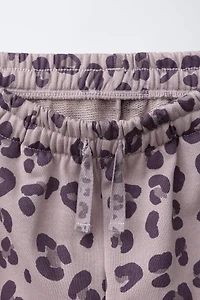 SHORT EN MOLLETON ANIMAL PRINT