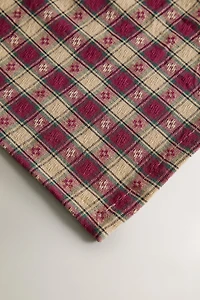 NAPPE FILS TEINTS CARREAUX NOËL