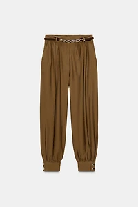 CHAIN BELT BALLOON PANTS