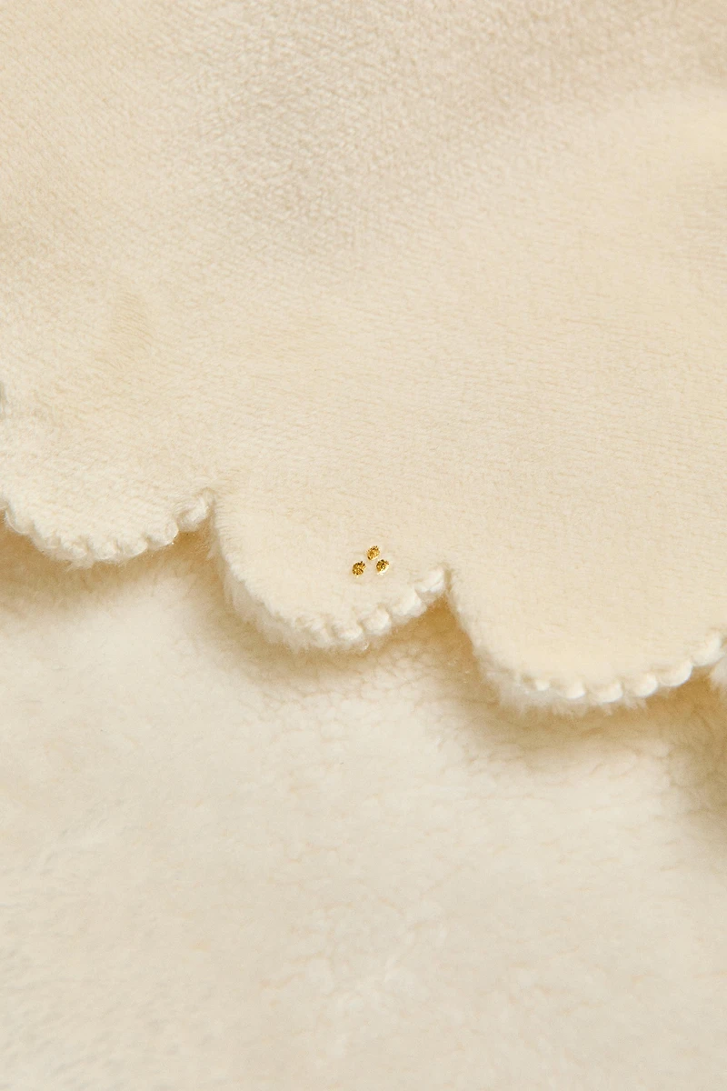 CHILDREN'S FLEECE BLANKET WITH SHINY EMBROIDERY