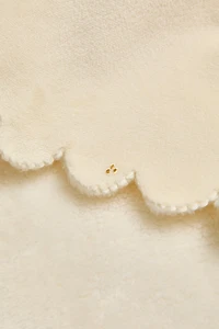 CHILDREN'S FLEECE BLANKET WITH SHINY EMBROIDERY