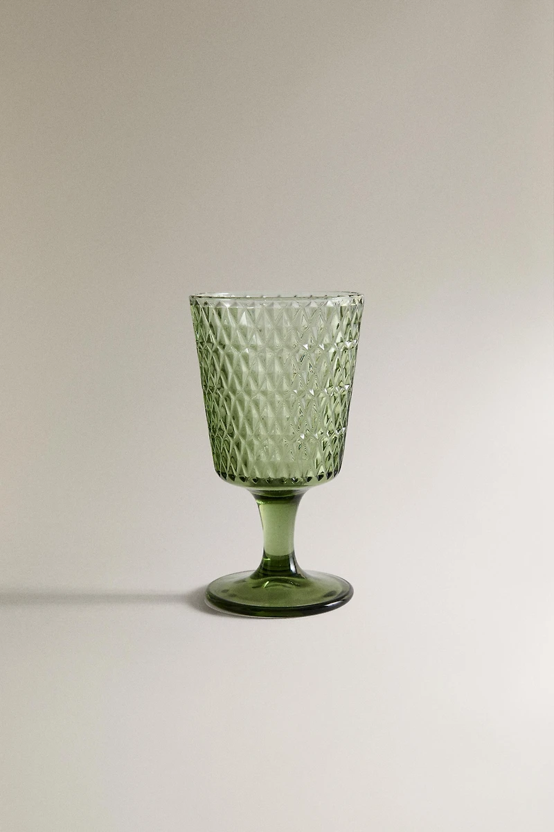 VERRE À PIED VERRE RELIEF