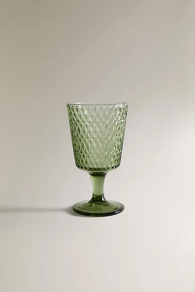 VERRE À PIED VERRE RELIEF