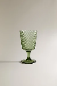 VERRE À PIED VERRE RELIEF