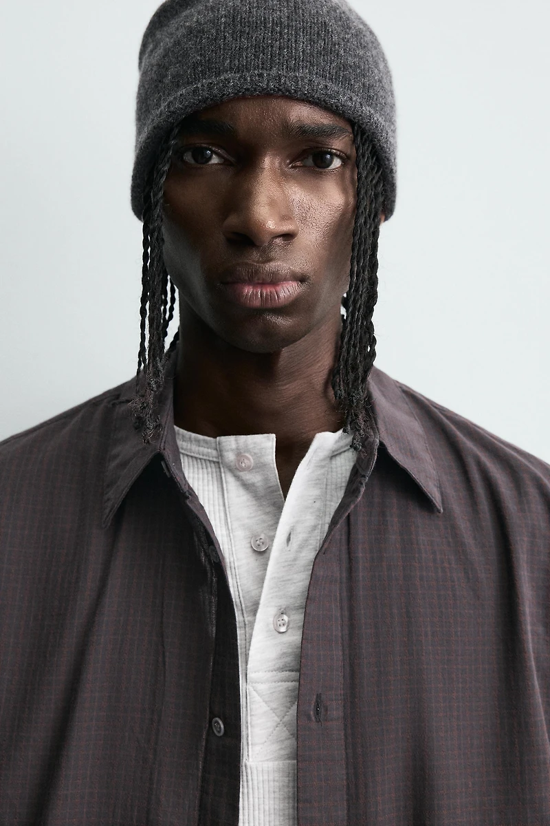 RELAXED FIT PLAID SHIRT