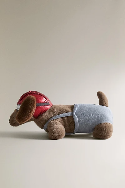 PELUCHE ENFANT CHIEN TECKEL AVIATEUR